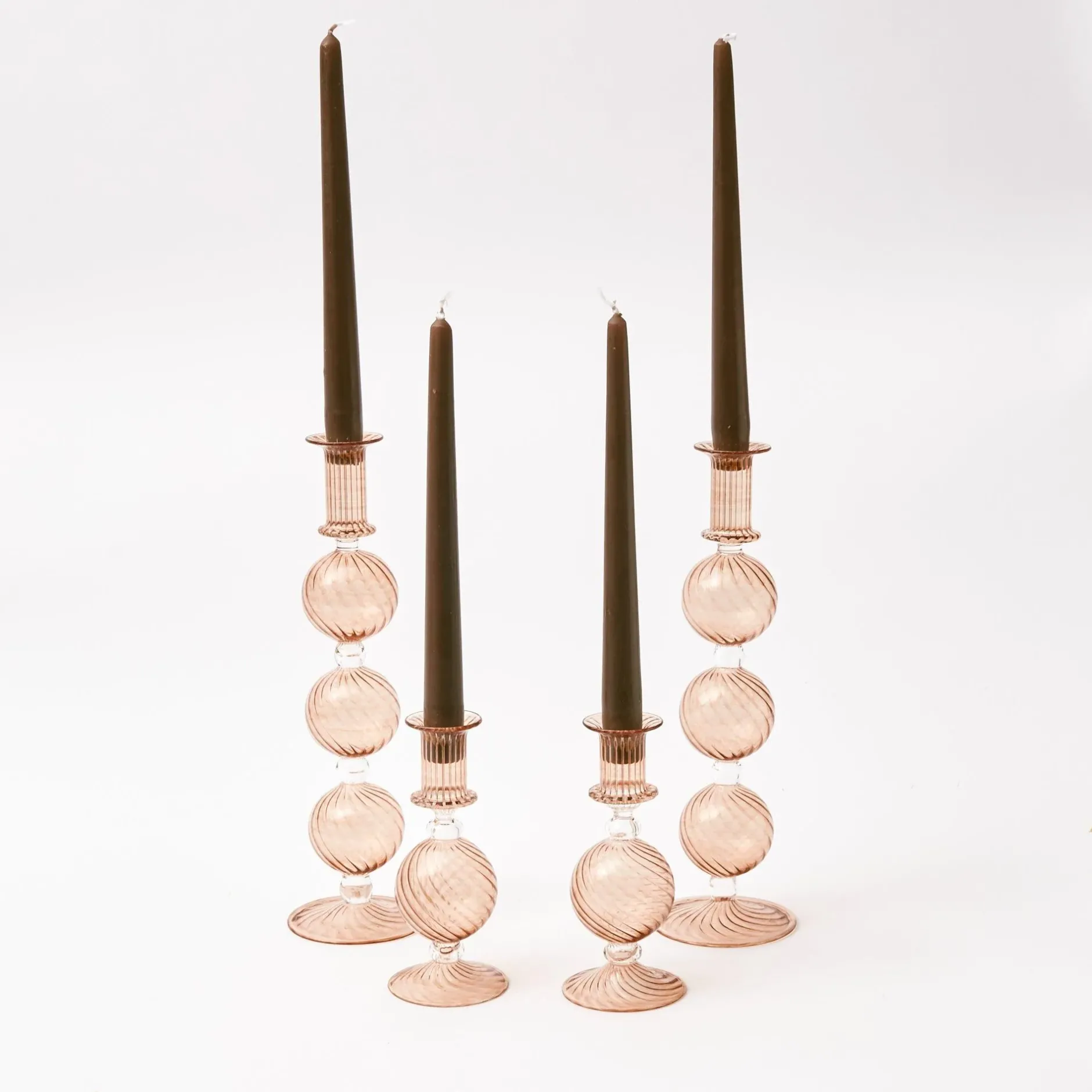 Hot Mrs. Alice Camille Chestnut Candle Holders (Pair)