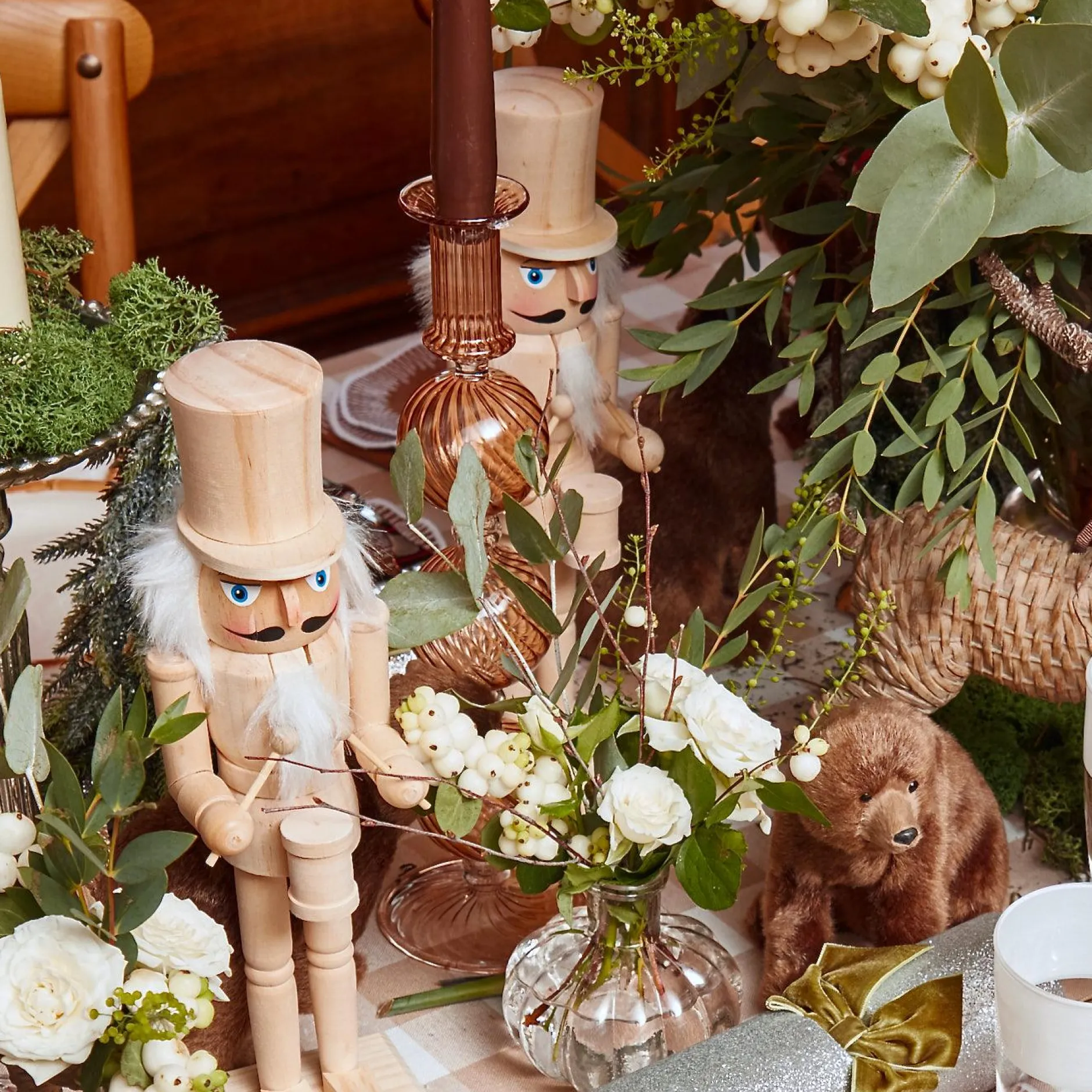 Hot Mrs. Alice Camille Chestnut Candle Holders (Pair)