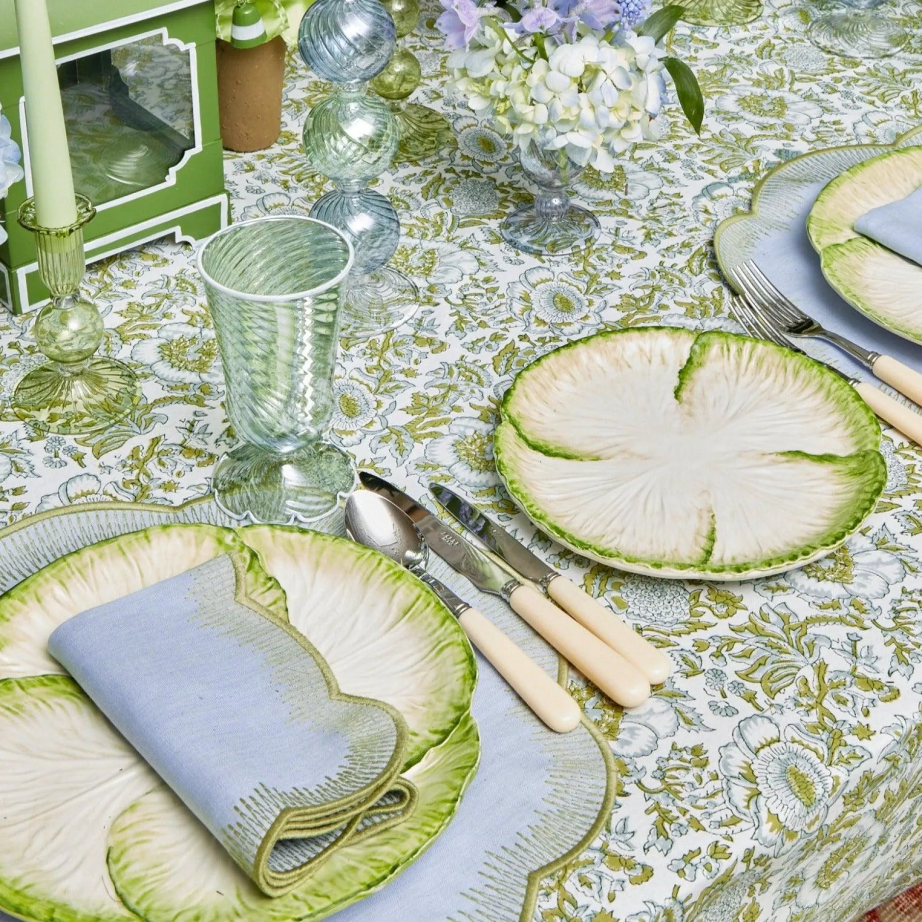 Clearance Mrs. Alice Capri Lettuce Dinner & Starter Plate (Set Of 8)