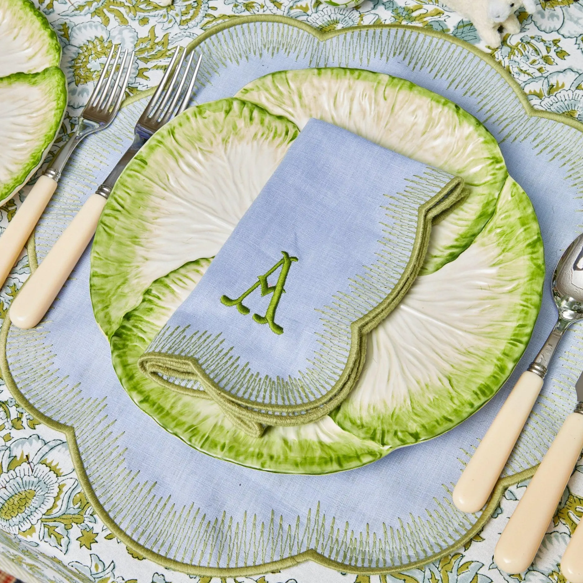 Best Mrs. Alice Capri Lettuce Dinner & Starter Plate (Set Of 8)