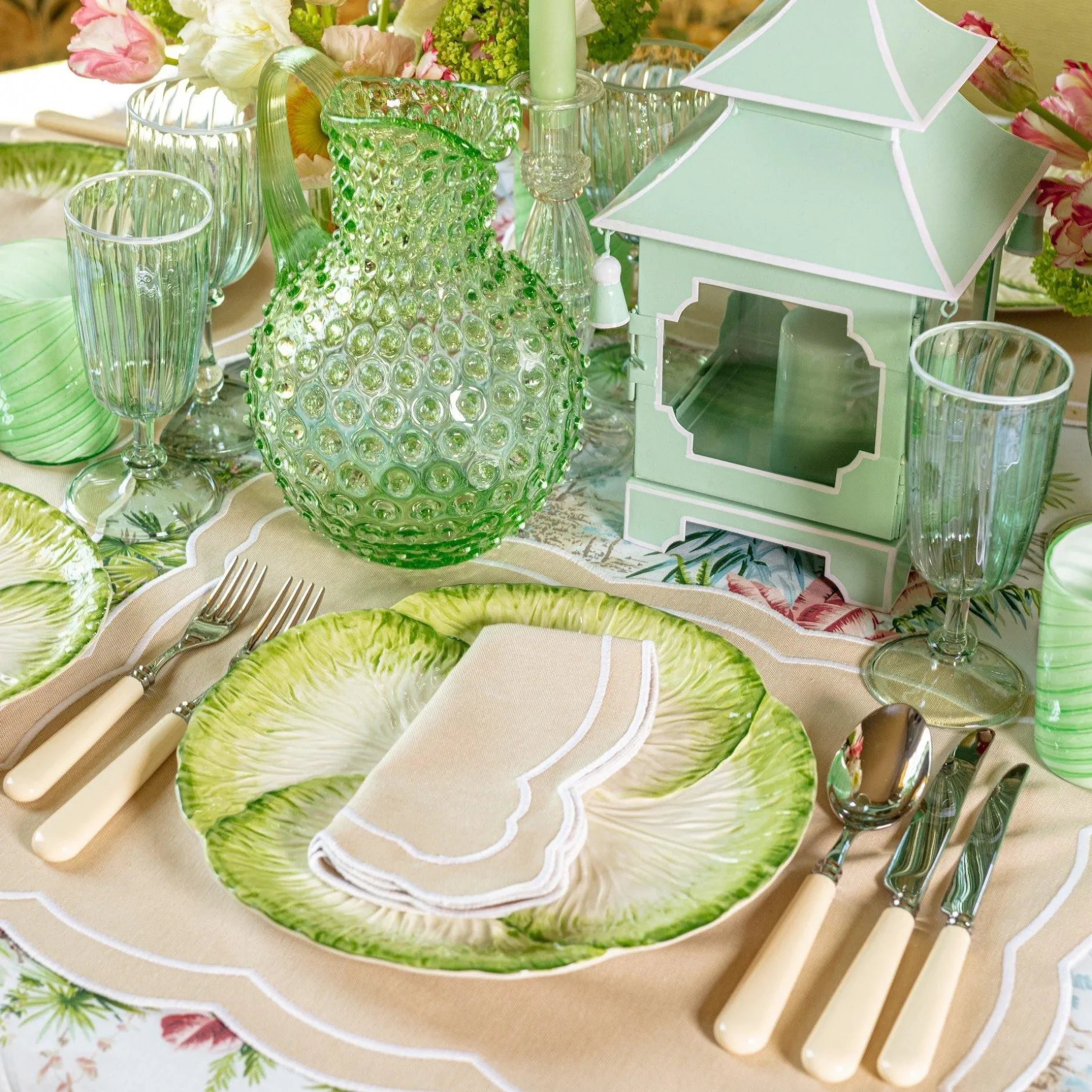 Clearance Mrs. Alice Capri Lettuce Dinner Plate (Set Of 4)