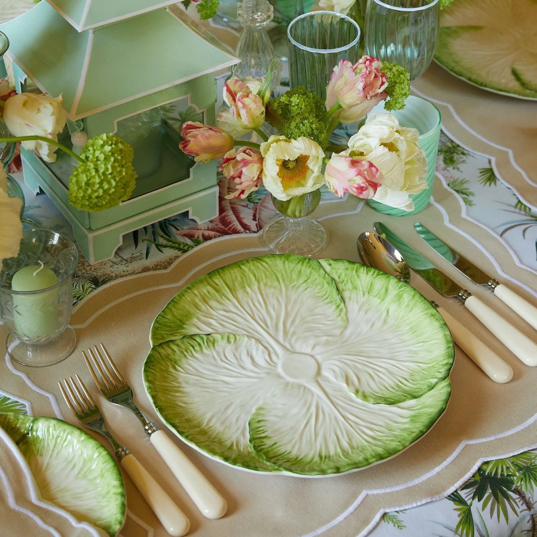 Clearance Mrs. Alice Capri Lettuce Dinner Plate (Set Of 4)