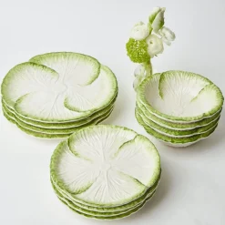 Clearance Mrs. Alice Capri Lettuce Dinner Plate (Set Of 4)