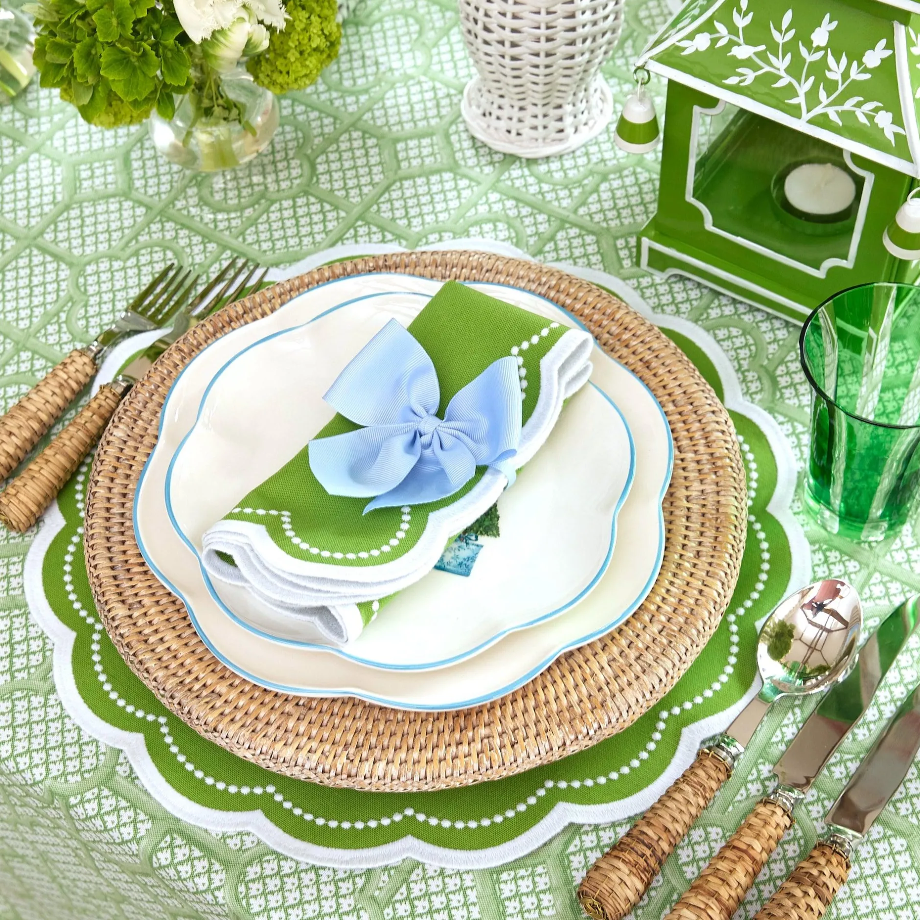 Clearance Mrs. Alice Cecily Green Napkins (Set Of 4)