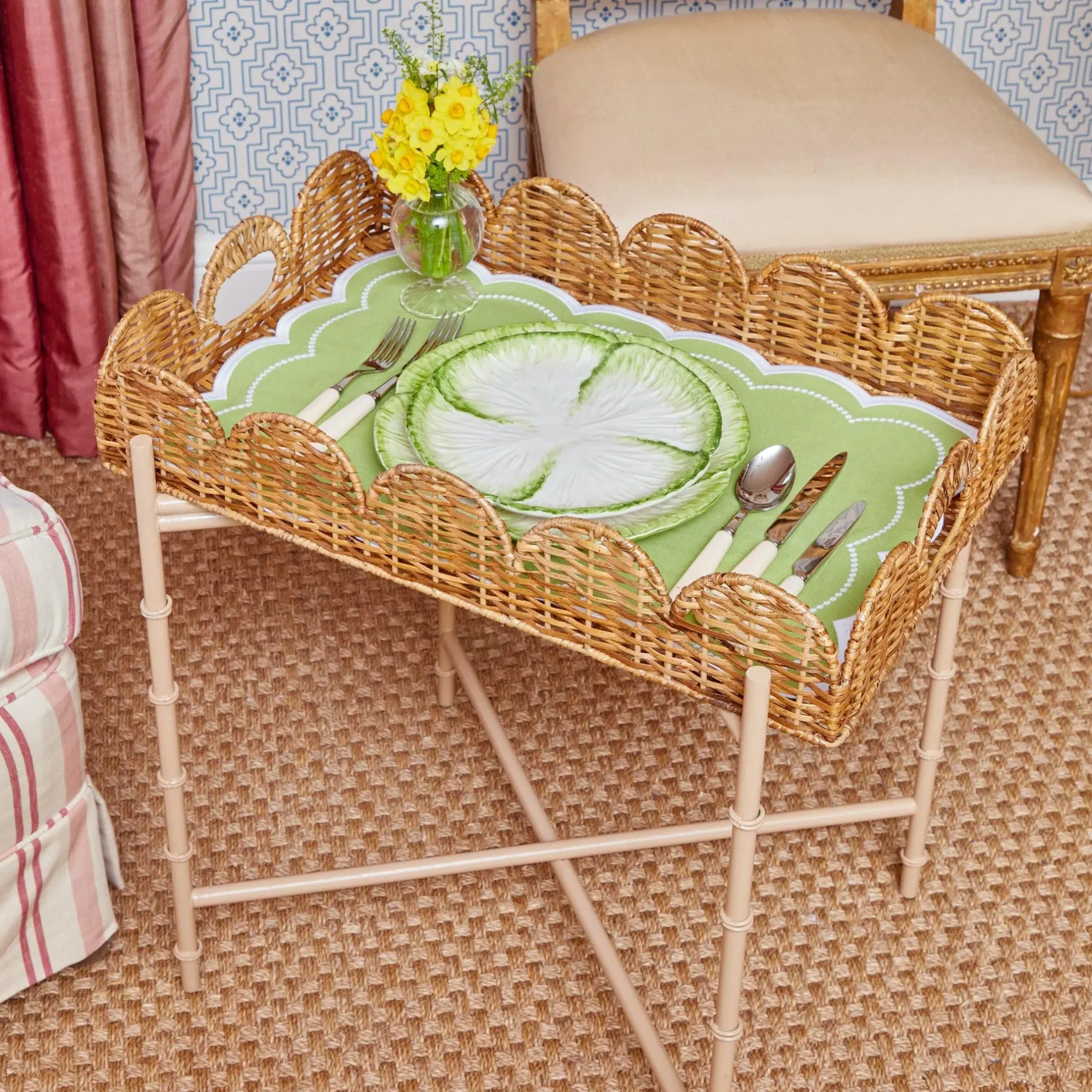 Sale Mrs. Alice Cecily Green Tray Liner