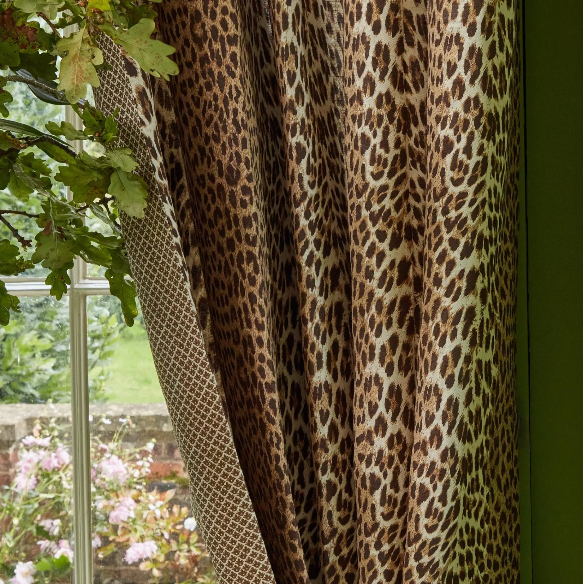 New Mrs. Alice Chestnut Brown Leopard Fabric