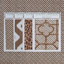 Outlet Mrs. Alice Chestnut Brown Lotus Flower Fabric