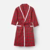 New Mrs. Alice Children's Red Tartan Frilled Dressing Gown