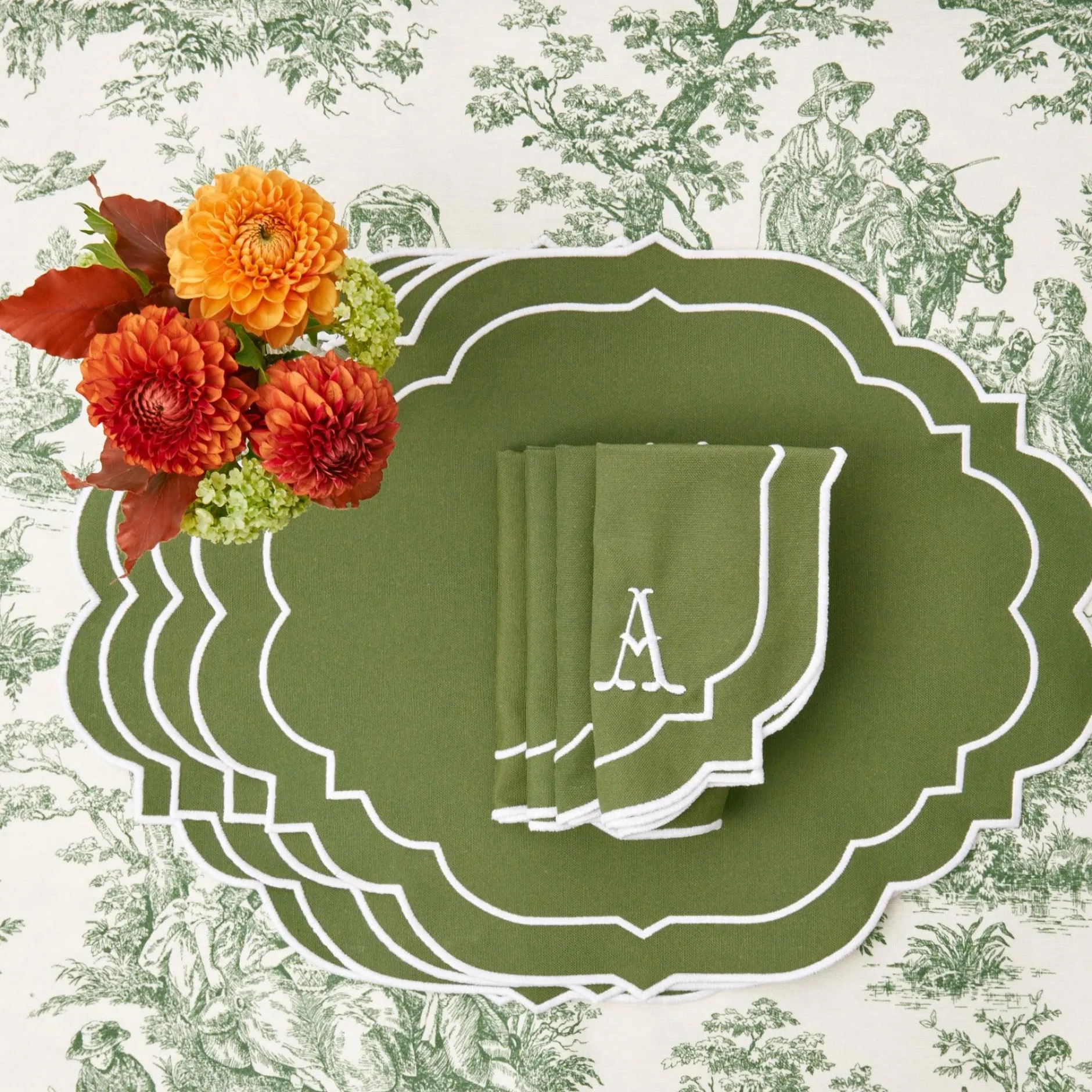 New Mrs. Alice Chloe Toile Tablecloth
