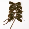 Clearance Mrs. Alice Chocolate Velvet Mini Bows (Set Of 4)