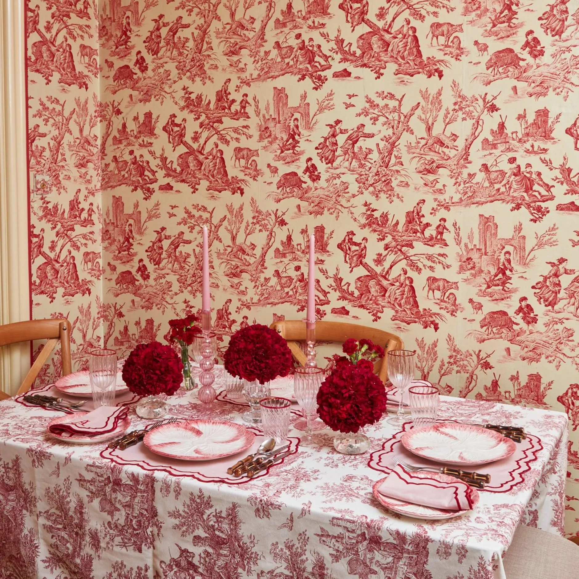 Clearance Mrs. Alice Claudette Toile Tablecloth