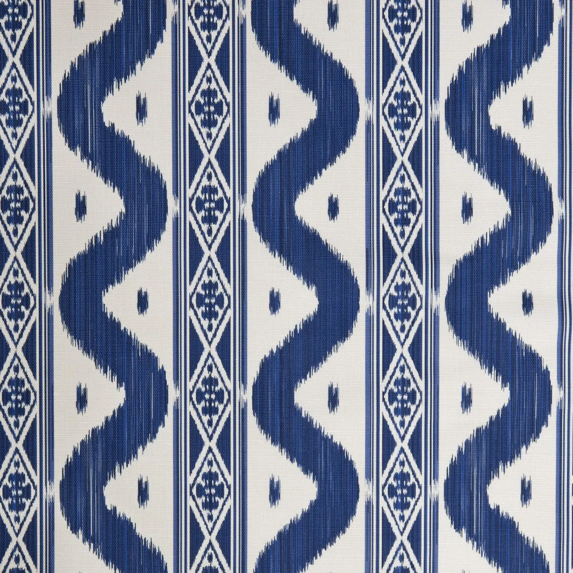 Discount Mrs. Alice Cobalt Blue Ikat Stripe Fabric