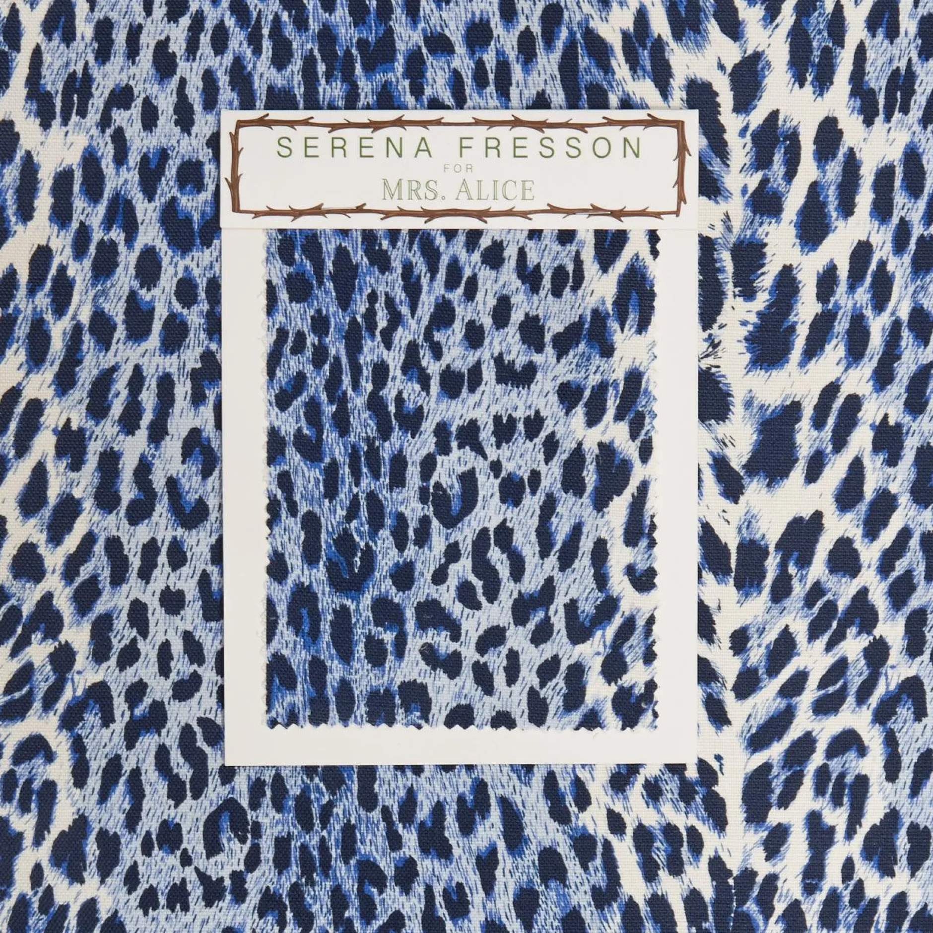 Discount Mrs. Alice Cobalt Blue Leopard Fabric