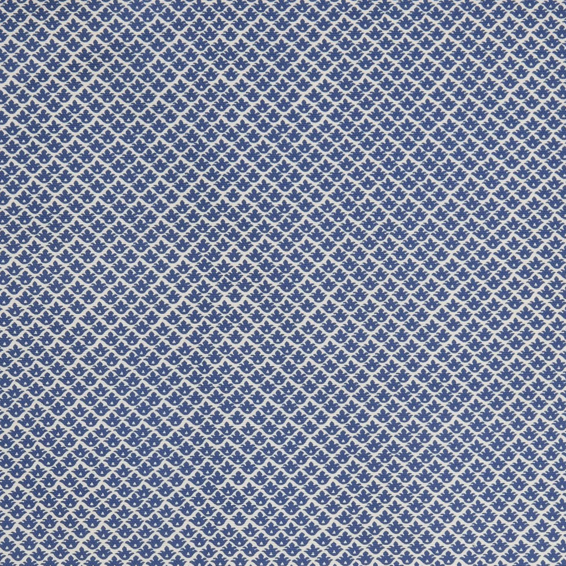Sale Mrs. Alice Cobalt Blue Lotus Flower Fabric