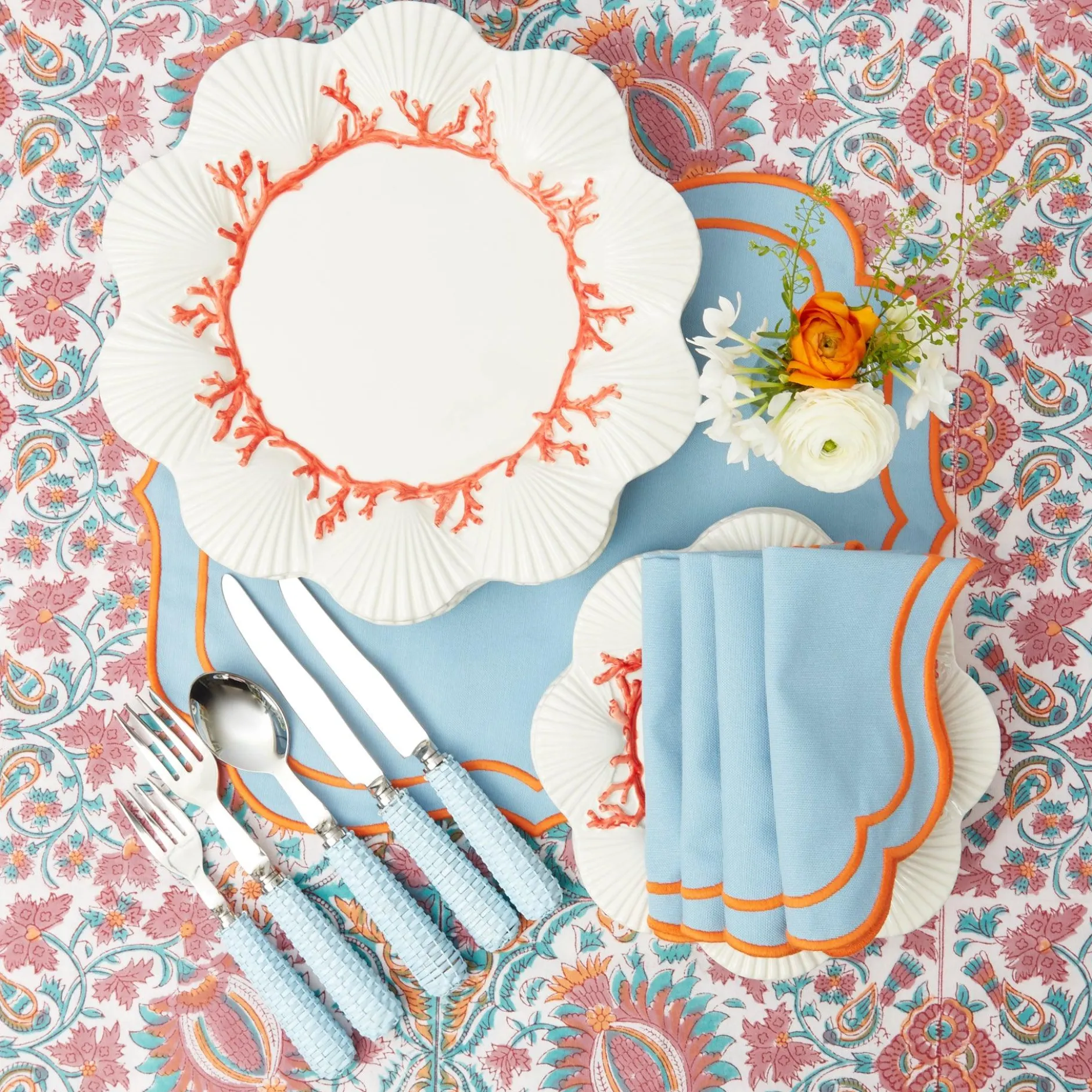 Discount Mrs. Alice Coral Dinner Plates (Set Of 4)