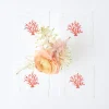 Hot Mrs. Alice Coral Linen Cocktail Napkins (Set Of 4)