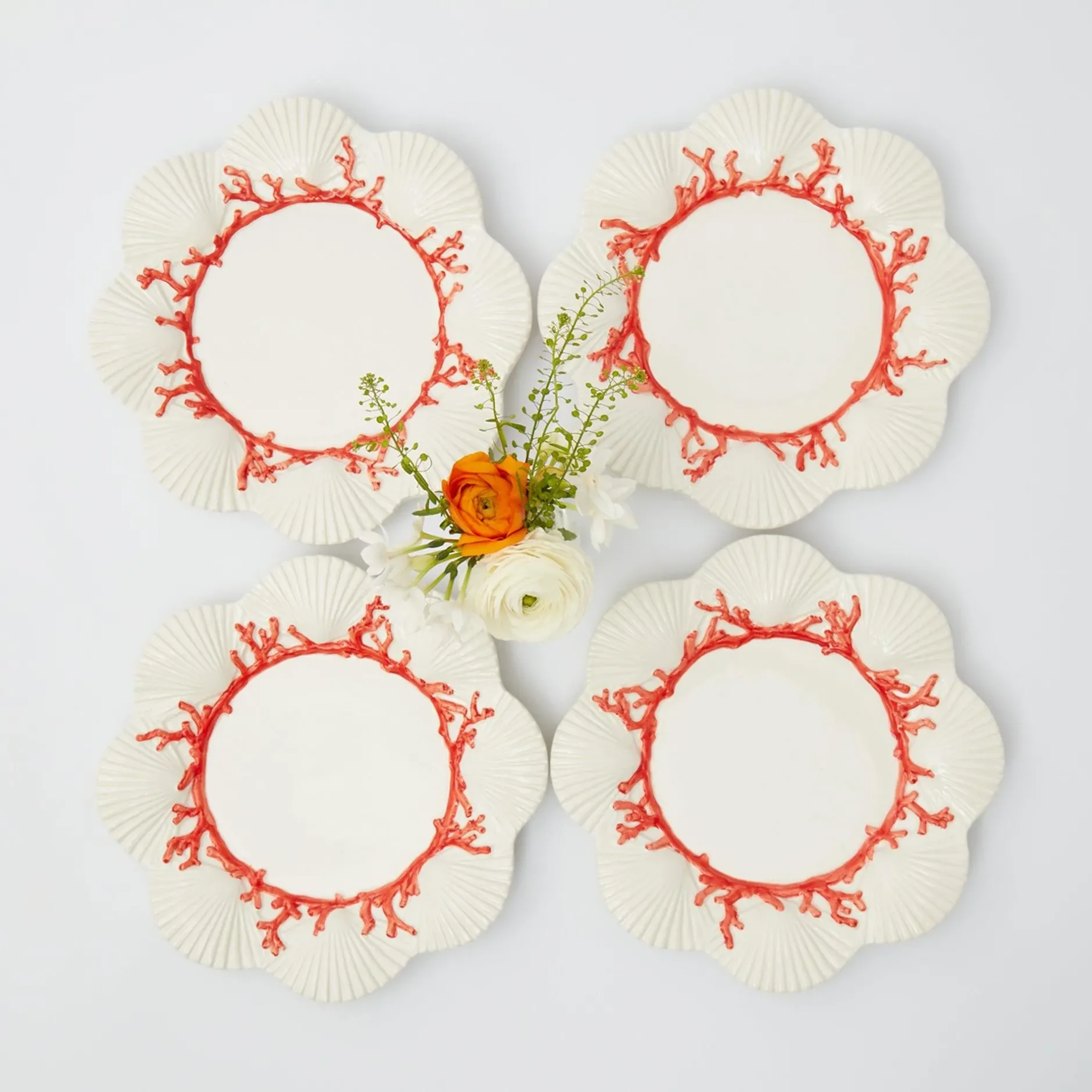 Sale Mrs. Alice Coral Starter Plates (Set Of 4)