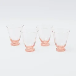 Online Mrs. Alice Coral Tulip Water Glass (Set Of 4)