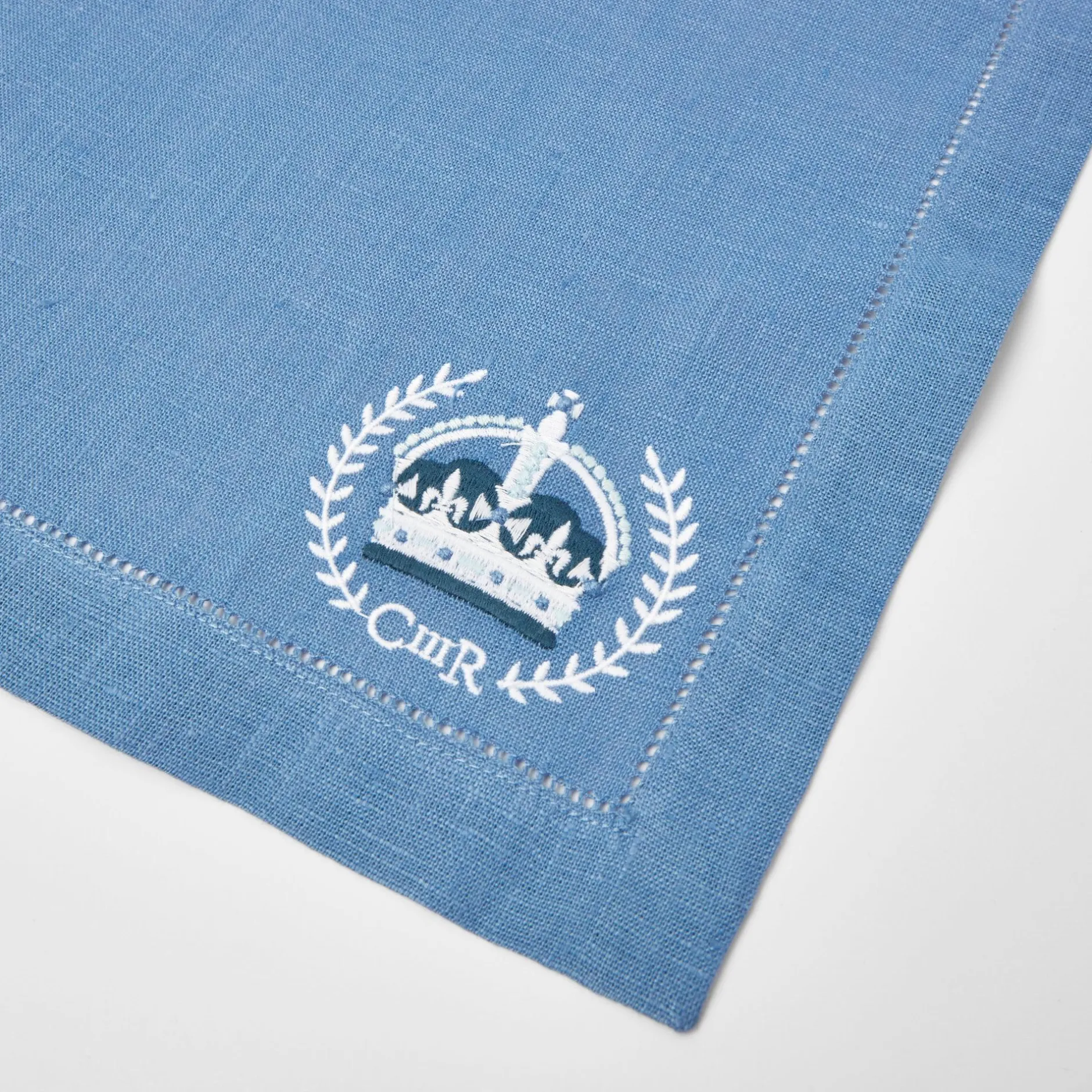 Clearance Mrs. Alice Coronation Blue Linen Napkins (Set Of 4)