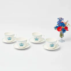 Online Mrs. Alice Coronation Breakfast Cup & Saucer (Set Of 4)