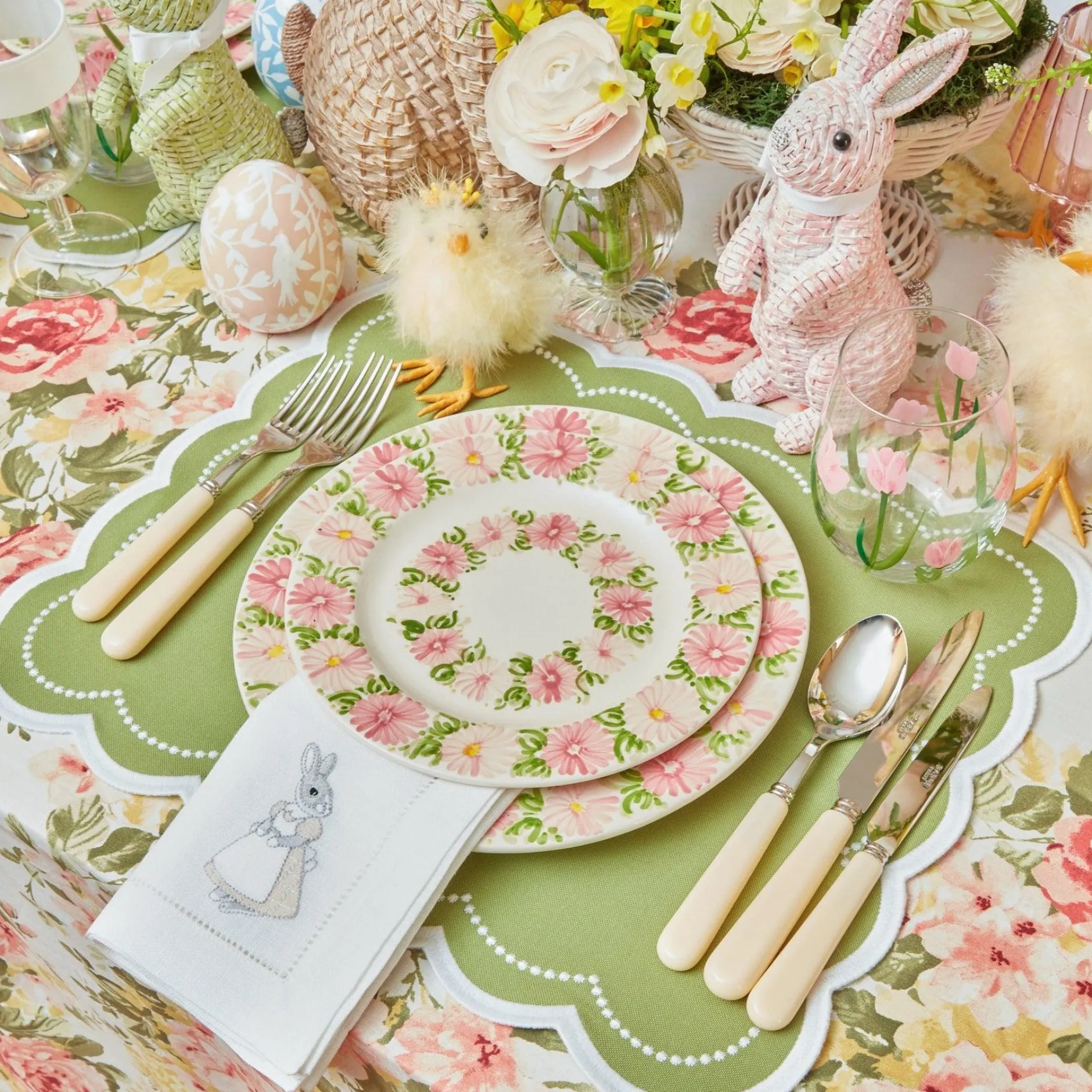 Outlet Mrs. Alice Dahlia Garland Dinner & Starter Plates (Set Of 8)