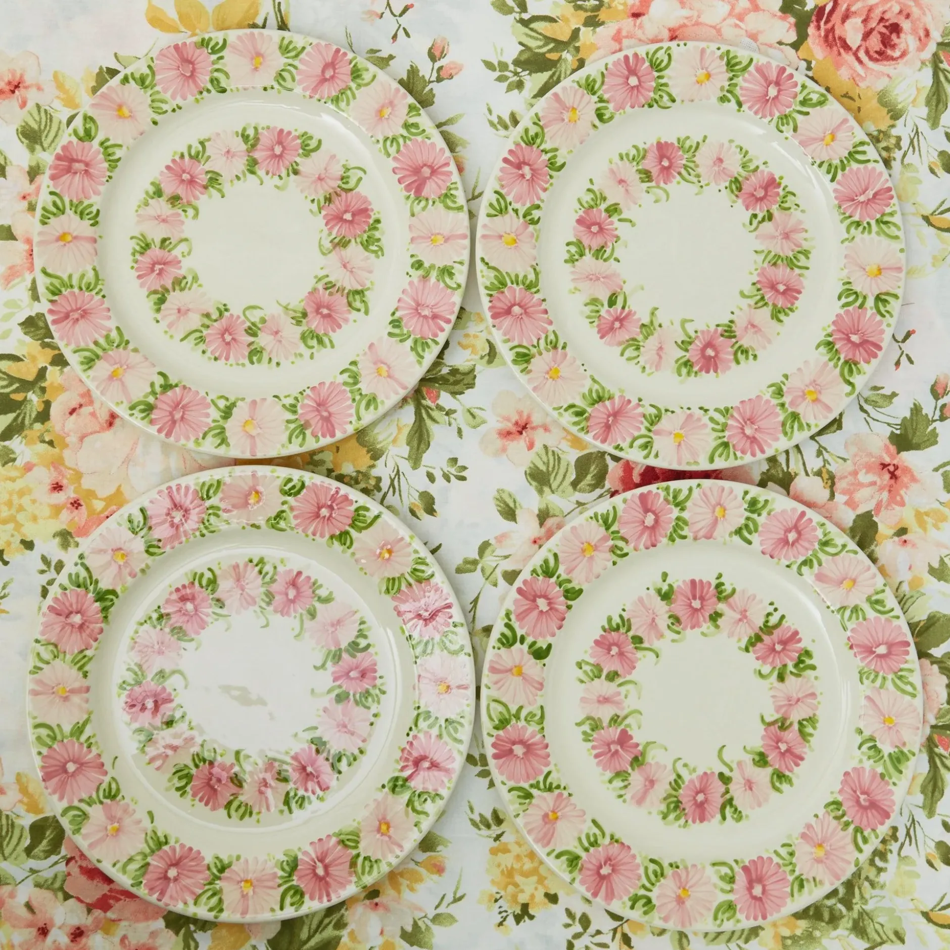 Clearance Mrs. Alice Dahlia Garland Dinner Plate (Set Of 4)