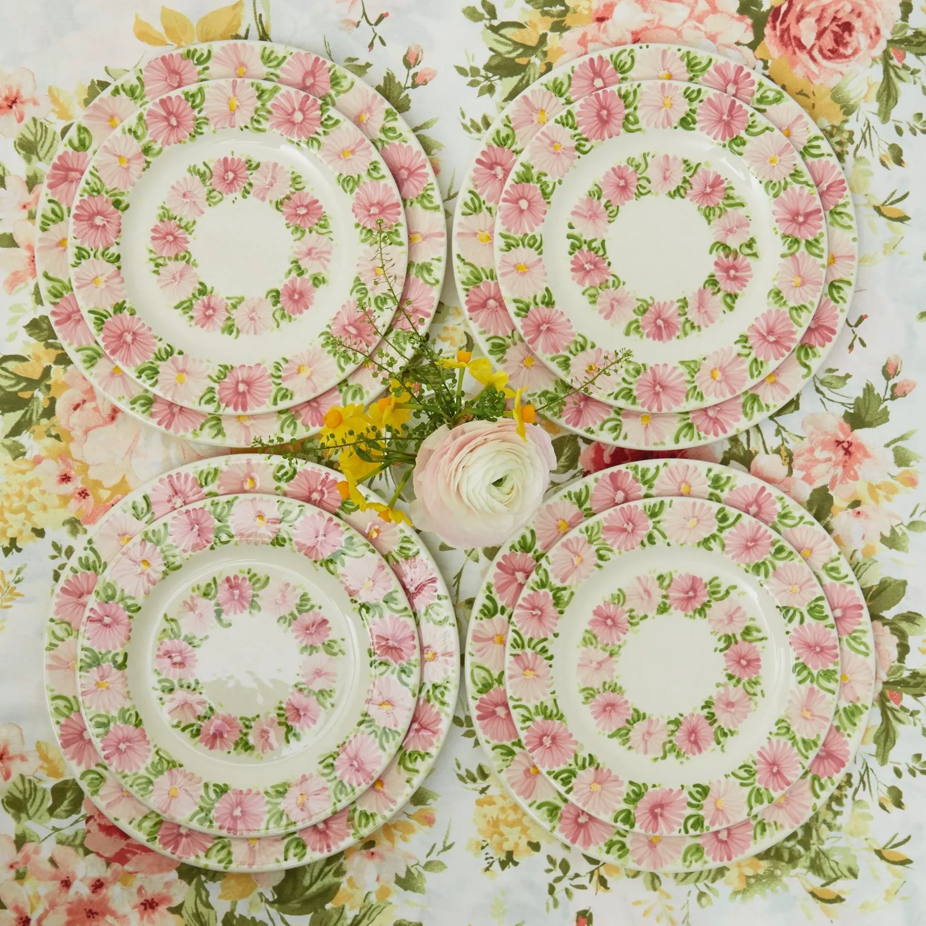 Online Mrs. Alice Dahlia Starter Plates (Set Of 4)