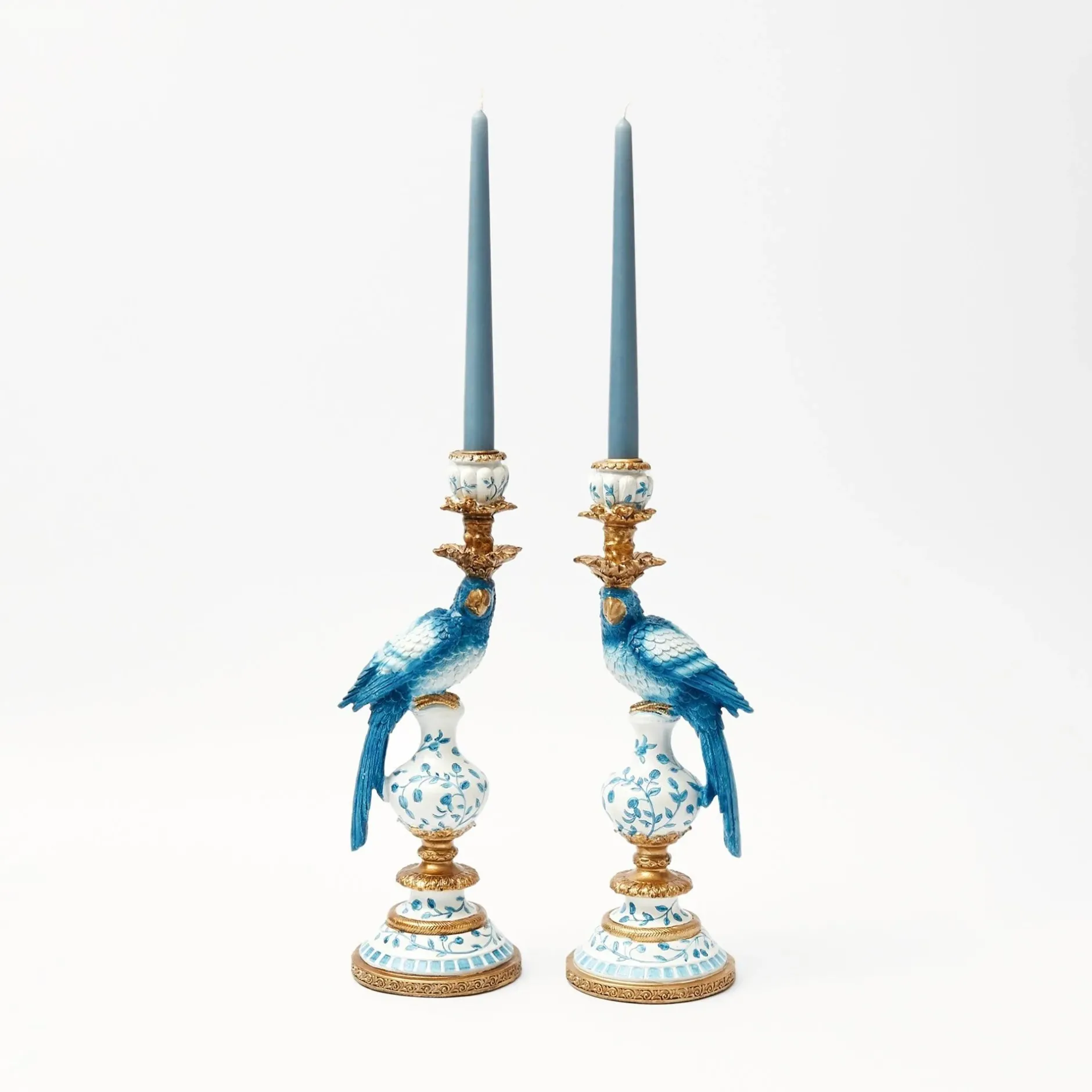 Mrs. Alice Dusty Blue Candles (Set Of 8)
