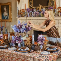 Mrs. Alice Dusty Blue Candles (Set Of 8)