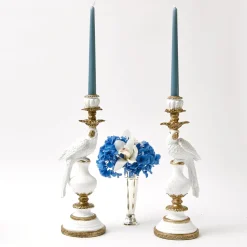Mrs. Alice Dusty Blue Candles (Set Of 8)