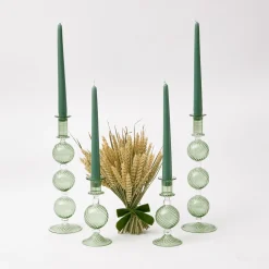 Sale Mrs. Alice Dusty Green Candles (Set Of 8)