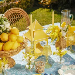 New Mrs. Alice Eden Green & Yellow Candlescape