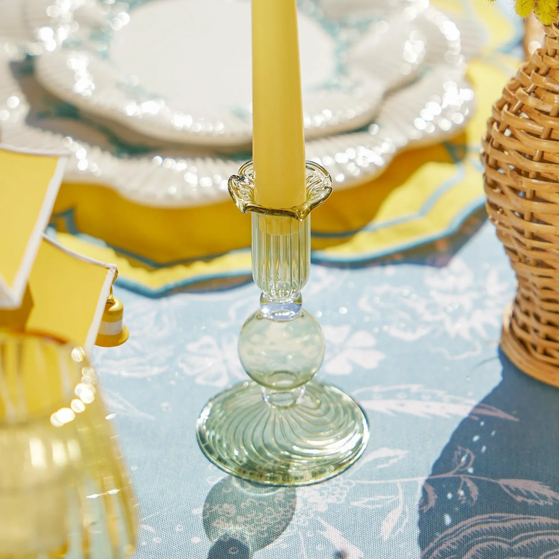 Hot Mrs. Alice Eden Green & Yellow Candlescape