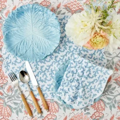 Clearance Mrs. Alice Edie Blue Coral Napkins (Set Of 4)