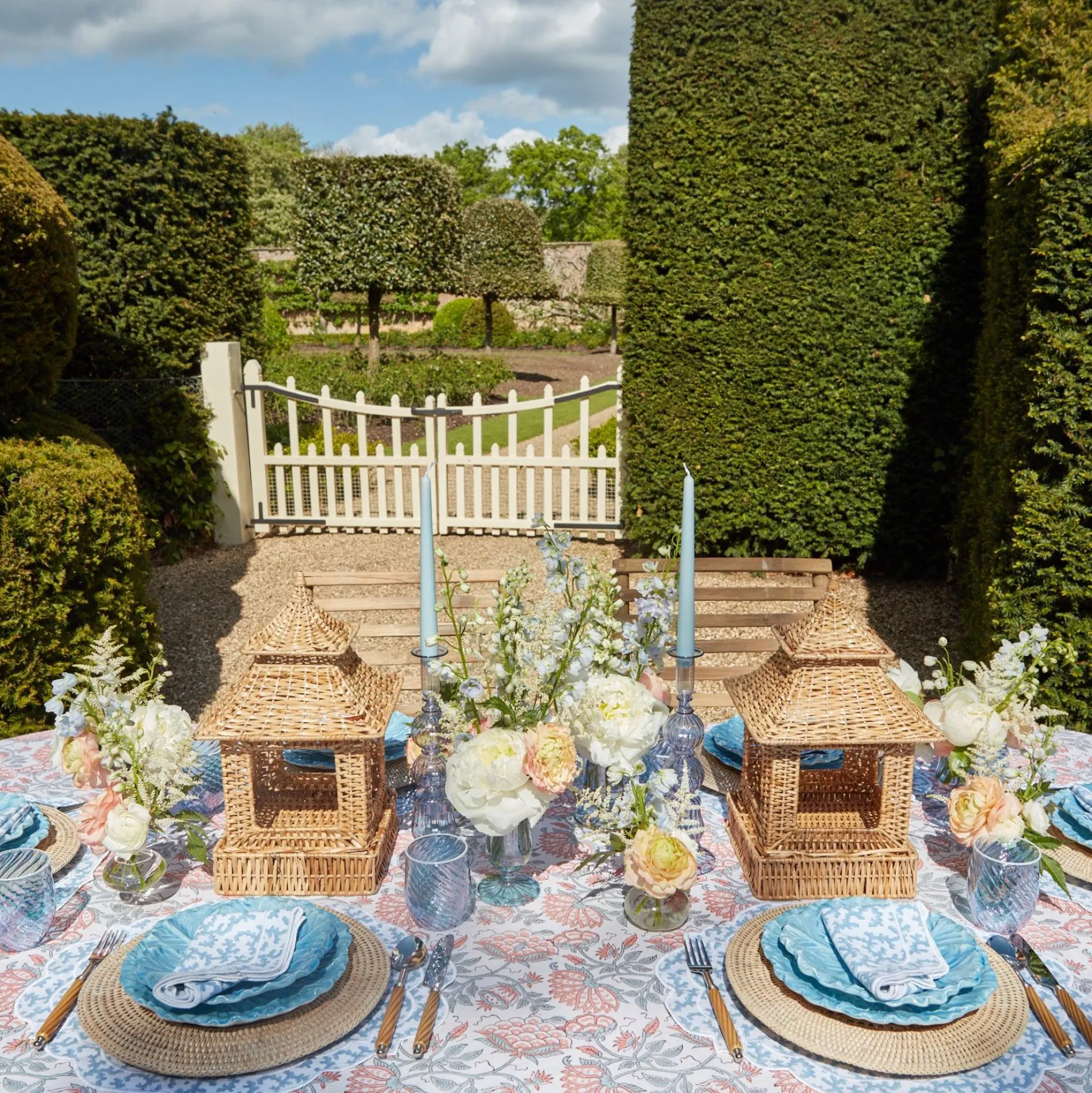 Best Mrs. Alice Edie Blue Coral Placemats (Set Of 4)