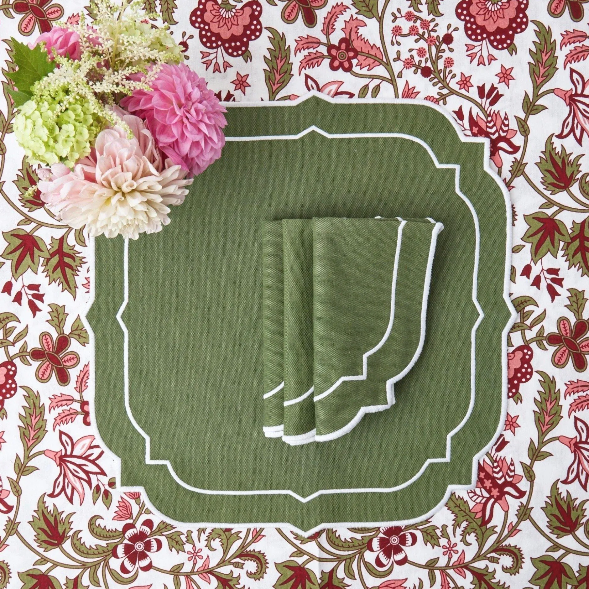 Mrs. Alice Edie Moss Green Napkins (Set Of 4)