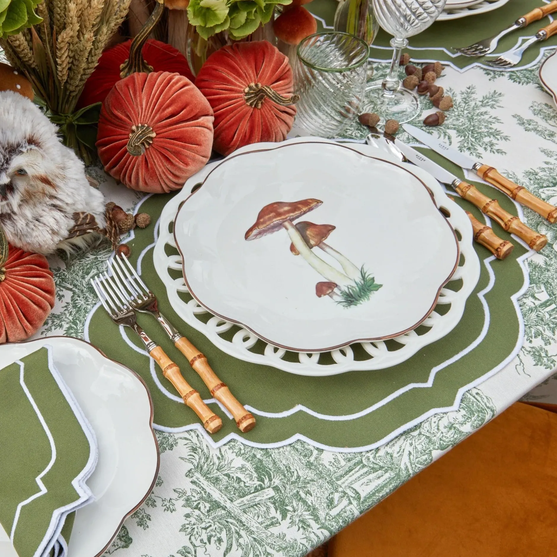 Mrs. Alice Edie Moss Green Napkins (Set Of 4)