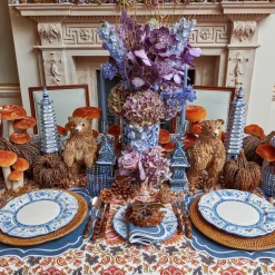 Mrs. Alice Elodie Blue Candle Holder Set