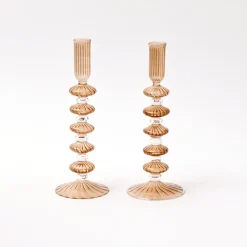 Online Mrs. Alice Elodie Chestnut Candle Holder (Pair)