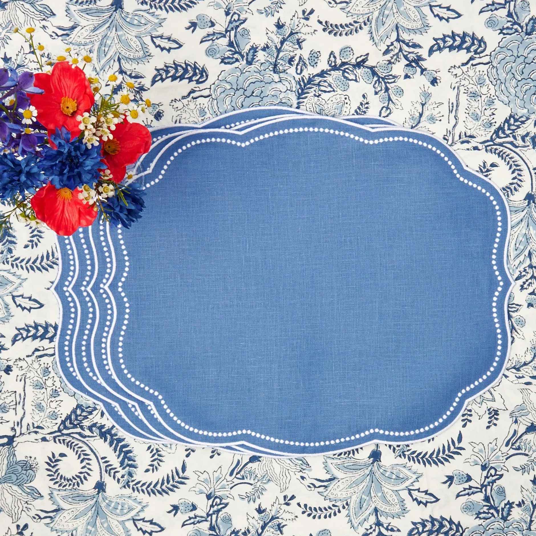 Online Mrs. Alice Eloise Blue Placemats & Coronation Napkins (Set Of 4)