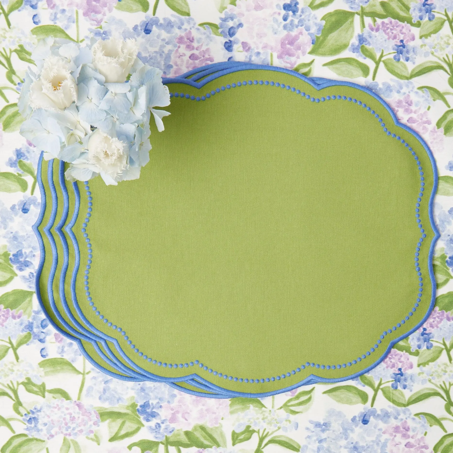 Discount Mrs. Alice Eloise Green And Blue Placemats (Set Of 4)