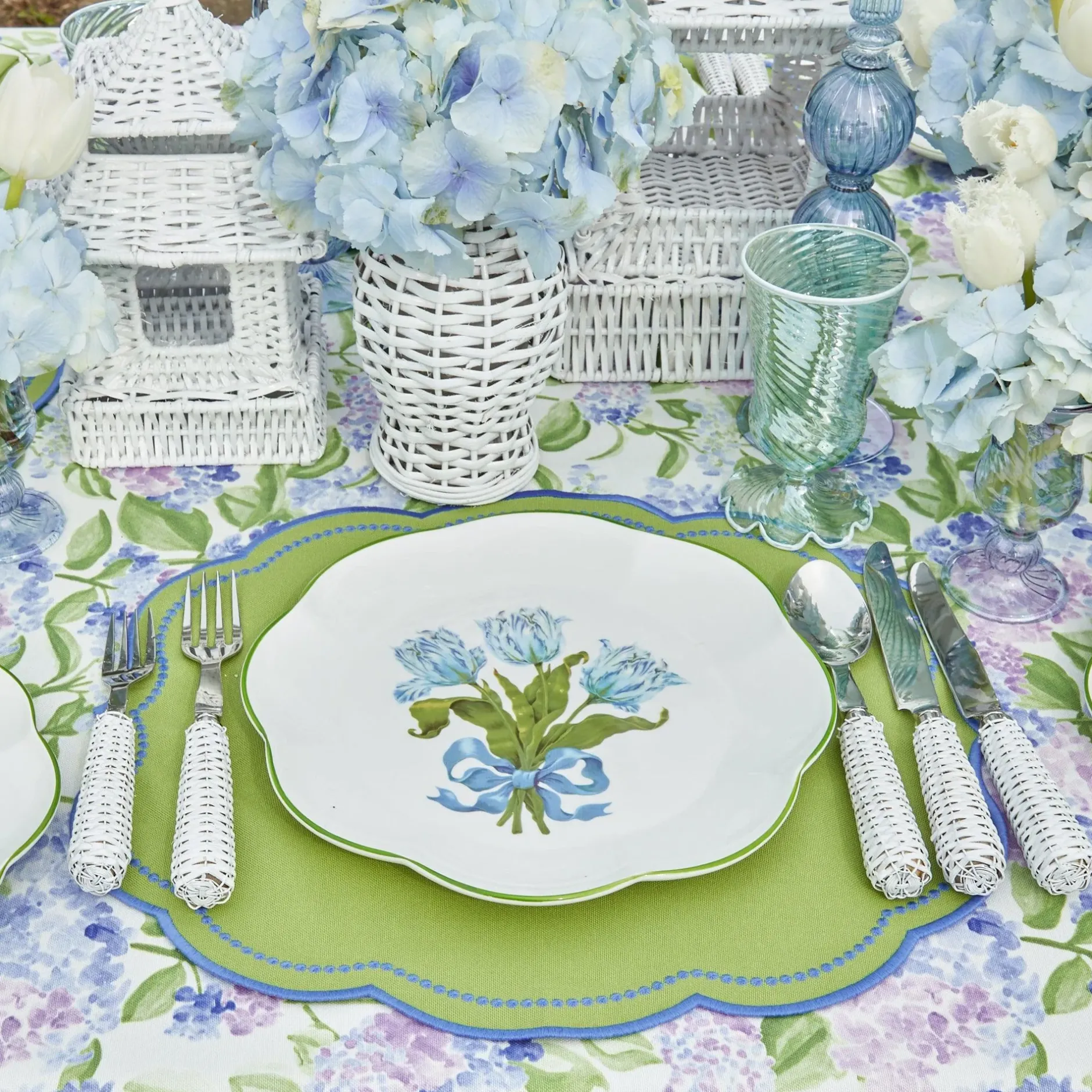 Discount Mrs. Alice Eloise Green And Blue Placemats (Set Of 4)