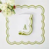 Best Mrs. Alice Elsa White & Green Napkins (Set Of 4)