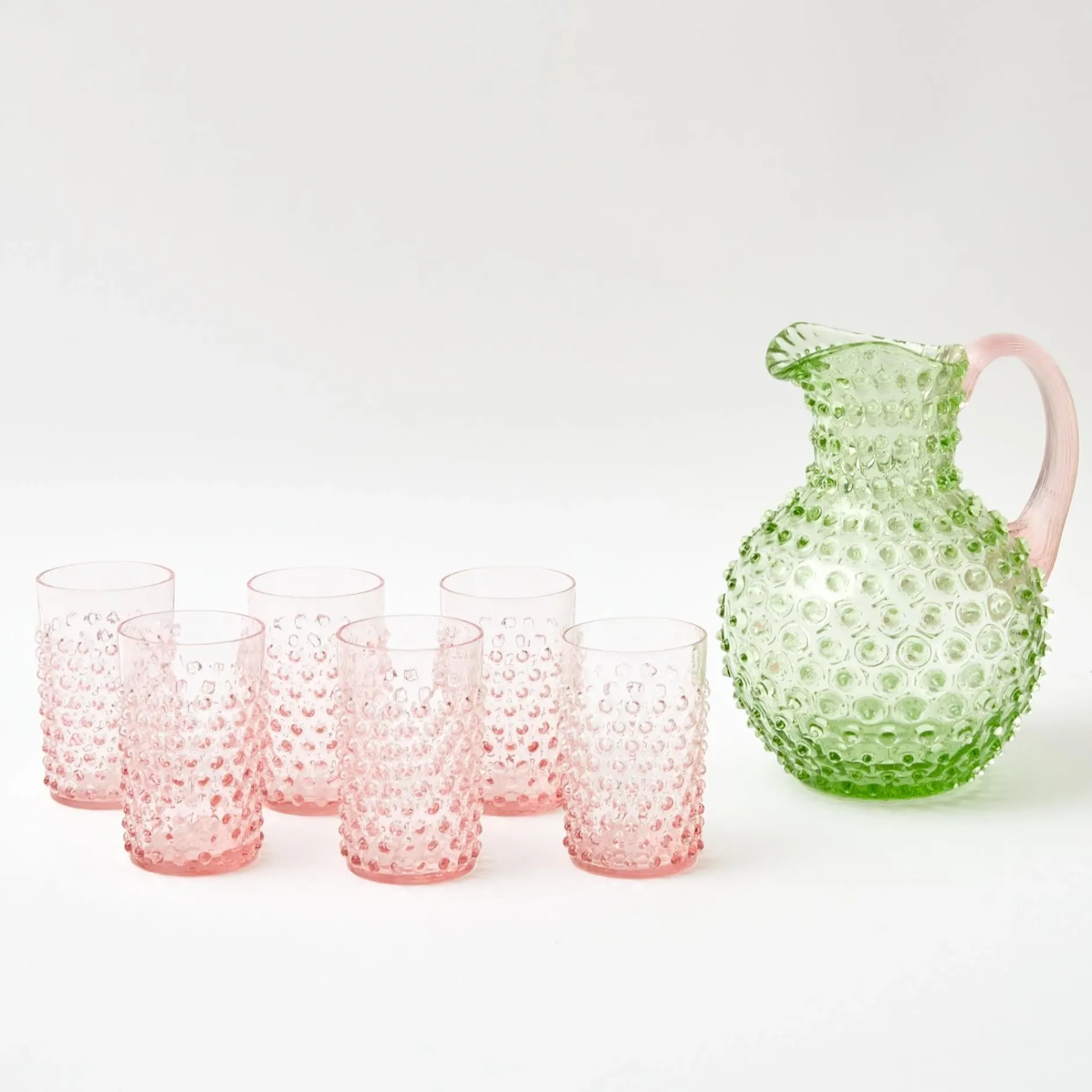 Discount Mrs. Alice Emerald Hobnail Jug & Rose Handle