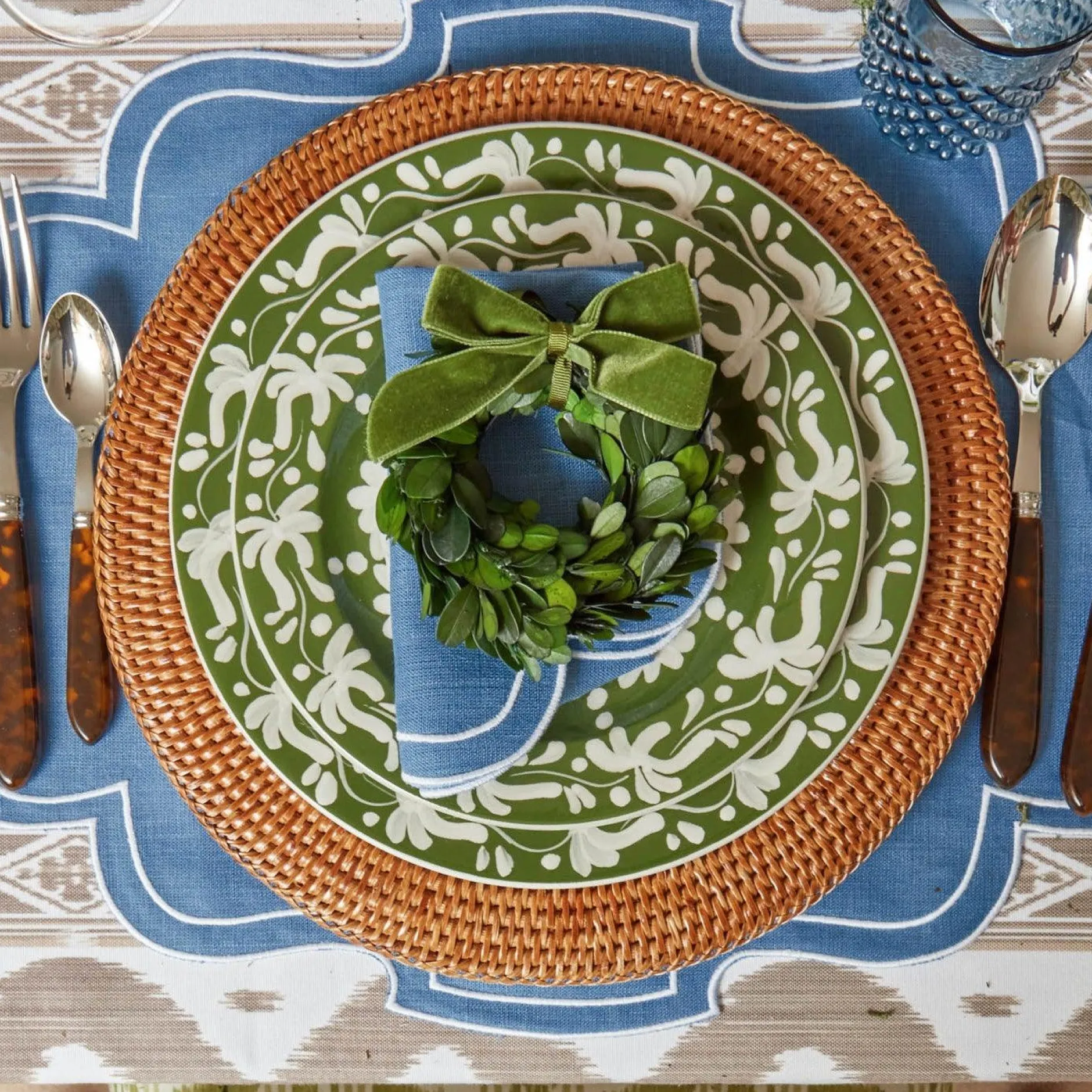 Online Mrs. Alice Eve Blue Linen Napkins (Set Of 4)