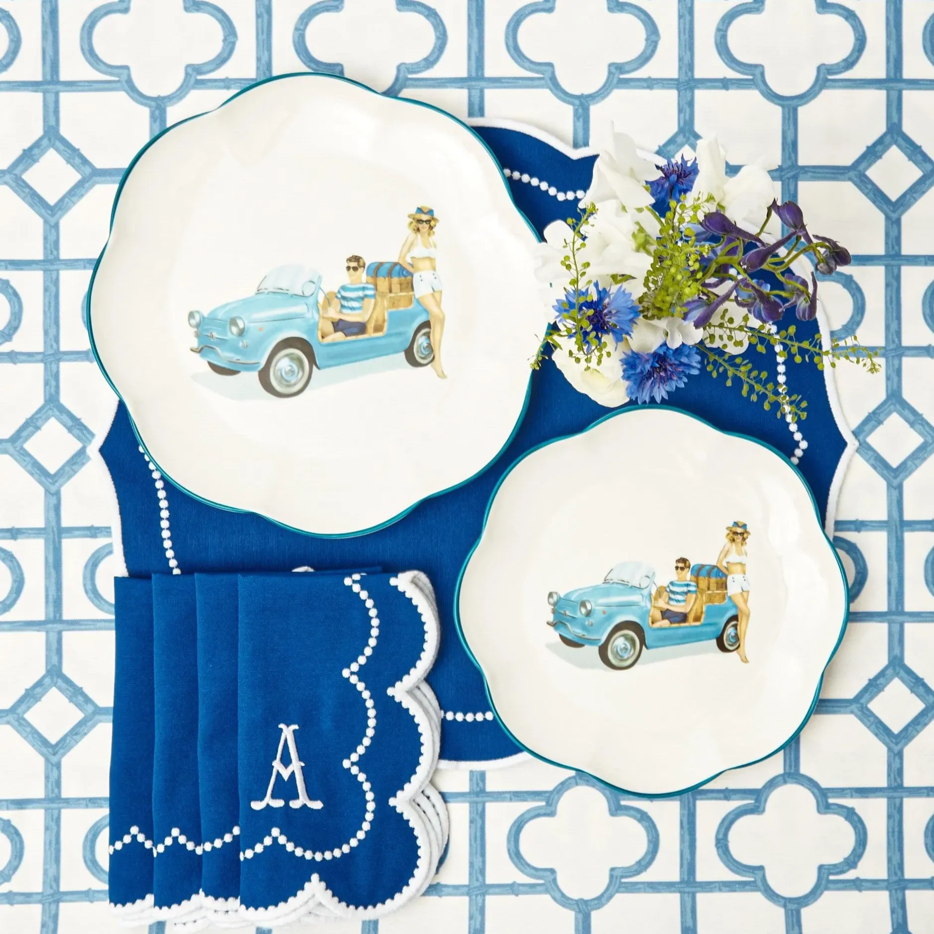 Hot Mrs. Alice Fiat Jolly Dinner & Starter Plates (Set Of 8)