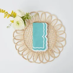 Best Mrs. Alice Fleur Turquoise Napkins (Set Of 4)