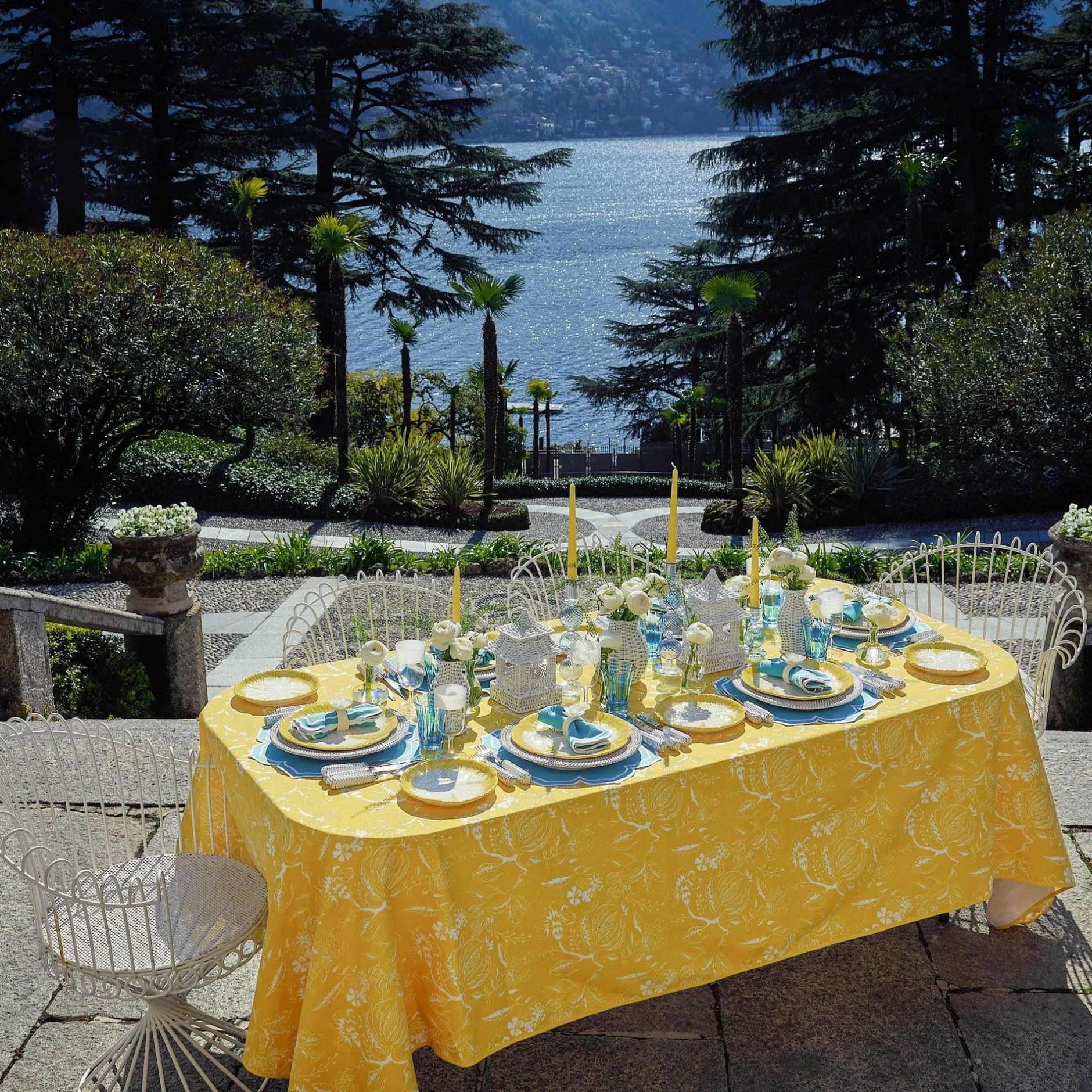 New Mrs. Alice Fleur Turquoise Placemats (Set Of 4)