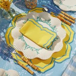 Outlet Mrs. Alice Fleur Yellow Placemats & Napkins (Set Of 4)
