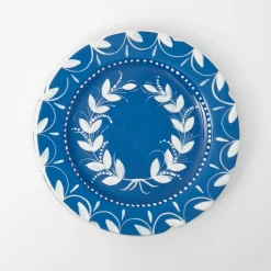 Clearance Mrs. Alice French Blue Garland Dinner Plates (Set Of 4)
